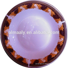 Round ceramic omega deep plate